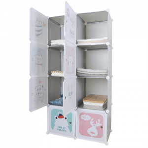 Dulap modular pentru copii, gri - TP288643 - Img 4