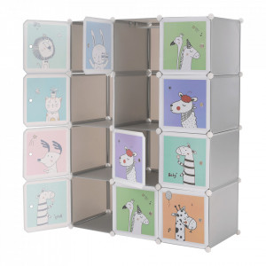 Dulap modular pentru copii, gri - TP288673 - Img 19