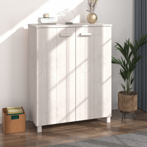 Dulap pantofi, alb, 85x40x108 cm, lemn masiv de pin - V340517V - Img 2