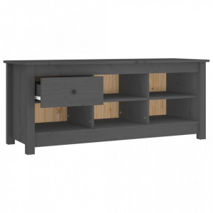 Dulap pentru pantofi, gri, 110x38x45,5 cm, lemn masiv pin - V814596V - Img 4