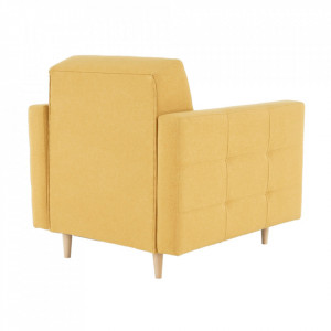 Fotoliu complet tapiţat, material textil muştar, 88x90x95 cm - TP209300 - Img 13
