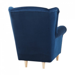 Fotoliu cu taburet, material albastru - TP211107 - Img 19