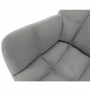 Fotoliu de design rotativ, gri și negru - TP257472 - Img 3