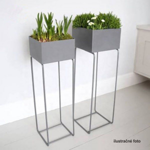 Ghiveci de flori din metal multifuncţional, gri închis - TP237380 - Img 14