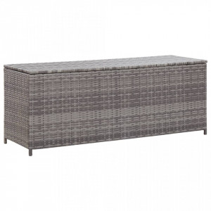 Lada de depozitare de gradina, gri, 120x50x60 cm, poliratan - V46460V