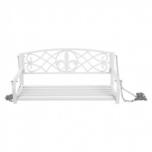 Leagăn metalic de grădină, alb, 127 cm - TP301288 - Img 9
