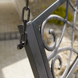 Leagăn metalic de grădină, negru, 127 cm - TP276423 - Img 5