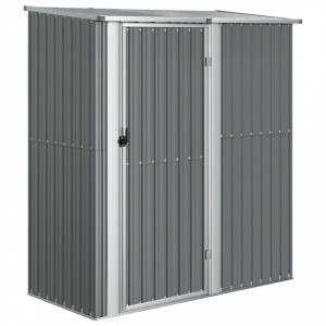Magazie de grădină, gri, 180,5x97x209,5 cm, oțel galvanizat - V150904V