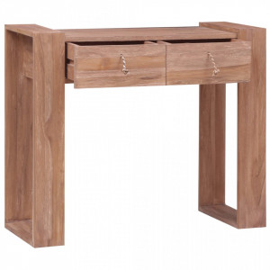 Masa consola, 90 x 35 x 75 cm, lemn masiv de tec - V287896V - Img 4