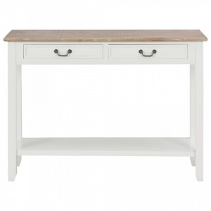 Masa consola, alb, 110 x 35 x 80 cm, lemn - V249901V - Img 3