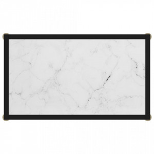 Masa consola, alb, 60 x 35 x 75 cm, sticla securizata - V322829V - Img 4