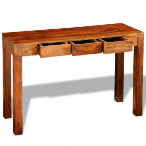 Masa consola cu 3 sertare, 80 cm, lemn masiv de sheesham - V242441V