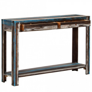 Masa consola din lemn masiv, vintage, 118 x 30 x 80 cm - V244962V - Img 3