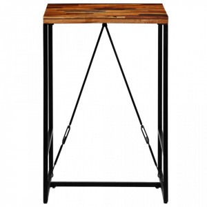 Masa de bar din lemn masiv reciclat, 70 x 70 x 106 cm - V246288V - Img 3