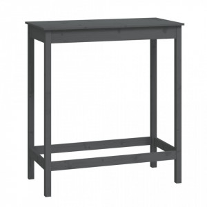 Masă de bar, gri, 100x50x110 cm, lemn masiv de pin - V822154V - Img 1