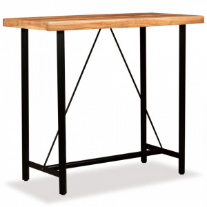 Masa de bar, lemn masiv de acacia, 120 x 60 x 107 cm - V245436V - Img 1