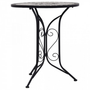 Masa de bistro mozaic, gri, 61 cm, ceramica - V46715V - Img 3