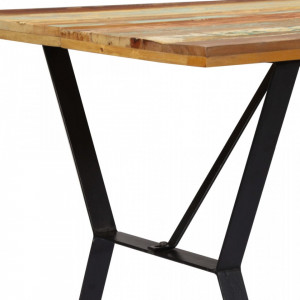 Masa de bucatarie, 140 x 80 x 76 cm, lemn masiv reciclat - V247948V - Img 4