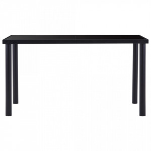 Masa de bucatarie, negru, 140 x 70 x 75 cm, sticla securizata - V281853V - Img 2