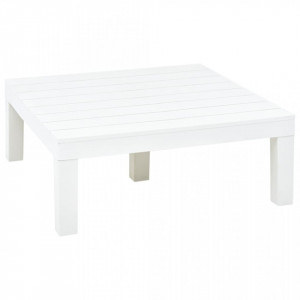 Masa de gradina, alb, 78 x 78 x 31 cm, plastic - V48827V - Img 2