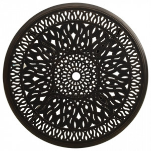 Masă de grădină, bronz, 90x90x74 cm, aluminiu turnat - V315585V - Img 3