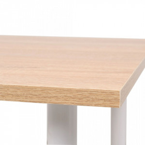 Masa de sufragerie, 120x60x73 cm, stejar si alb - V245728V - Img 4
