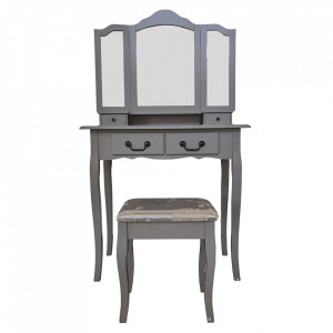Masă de toaletă cu scaun, gri, 80 cm - TP287070 - Img 8