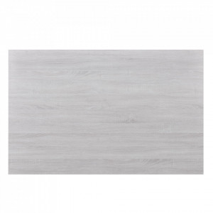 Masa eleganta Olimpia, MDF efect stejar - alb, stejar, 140 x 90 cm - cu 6 scaune imitatie de piele, maro cu picioare negru - P51966323 - Img 3