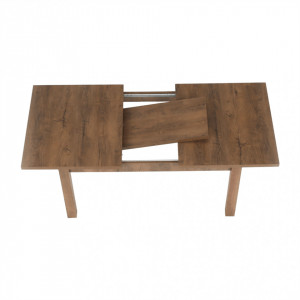 Masă extensibilă pentru dining,culoarea stejar închis, 160-203x90 cm - TP86191 - Img 15