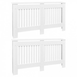 Mască de calorifer, 2 buc., alb, 152 cm, MDF - V276004V - Img 1