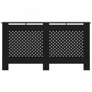 Masca pentru calorifer, negru, 152 x 19 x 81 cm, MDF - V288195V - Img 3