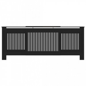 Mască pentru calorifer, negru, 205 cm, MDF - V325548V - Img 3