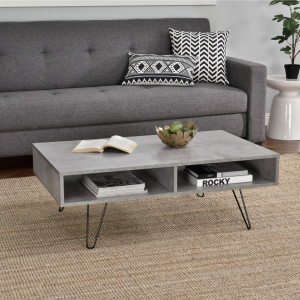 Masuta cafea moderna sufragerie, 100x60x35cm, efect beton - P55319527 - Img 4