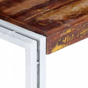 Masuta de cafea, 60 x 60 x 35 cm, lemn masiv reciclat - V247823V - Img 3