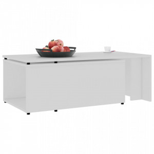 Masuta de cafea, alb, 150 x 50 x 35 cm, PAL - V801337V - Img 4