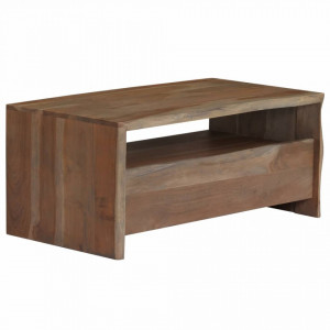 Masuta de cafea, gri, 90x50x40 cm, lemn masiv de acacia - V246127V