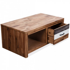 Masuta de cafea, lemn masiv de acacia, 90 x 50 x 37,5 cm - V246043V - Img 4