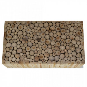 Masuta de cafea, Tec natural, 90 x 50 x 35 cm - V244556V - Img 3