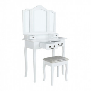 Măsuţă de toaletă cu scaun, alb, 80 cm - TP228277 - Img 17