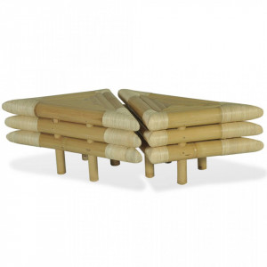 Mese noptieră, 2 buc., 60 x 60 x 40 cm, bambus natural - V244606V - Img 4