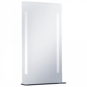 Oglinda cu LED de perete pentru baie cu raft, 60 x 100 cm - V144716V - Img 4