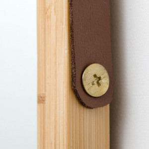 Oglindă de perete, bambus alb, 45 cm - TP227996 - Img 3