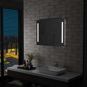 Oglinda de perete de baie cu LED, 80 x 60 cm - V144706V