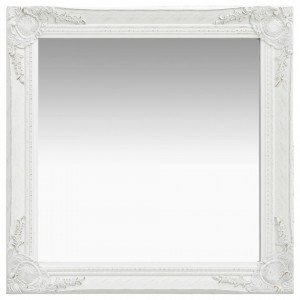 Oglinda de perete in stil baroc, alb, 60 x 60 cm - V320332V