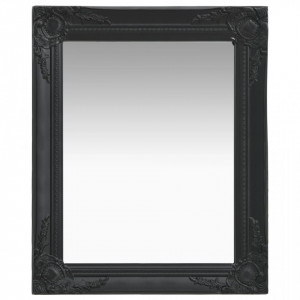 Oglinda de perete in stil baroc, negru, 50 x 60 cm - V320319V