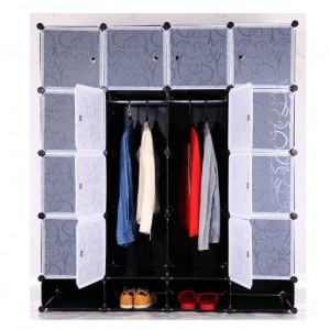 Organizator de dulap modular, alb / negru - TP182591 - Img 3