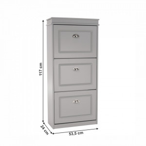 Pantofar, 3 compartimente, gri, 53x117x24 cm - TP289131 - Img 20