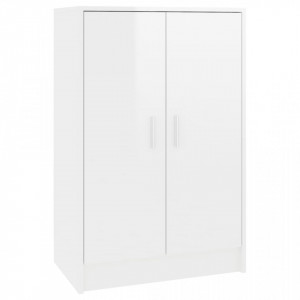Pantofar, alb extralucios, 60x35x92 cm, PAL - V808933V