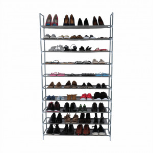 Pantofar cu rafturi, gri, 100x175x27 cm - TP263397 - Img 12