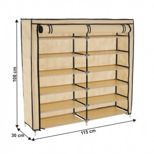 Pantofar, organizator de pantofi bej, 115x30x108 cm - TP275371 - Img 2